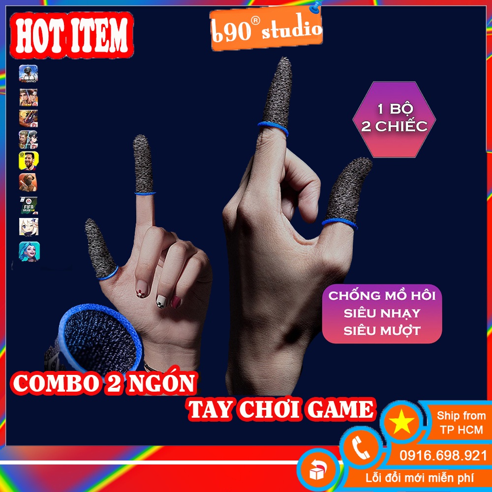 🔥 GIÁ SỈ 🔥 Combo Bộ bao 2 ngón tay chuyên dụng chơi game mobile chống ra mồ hôi tay