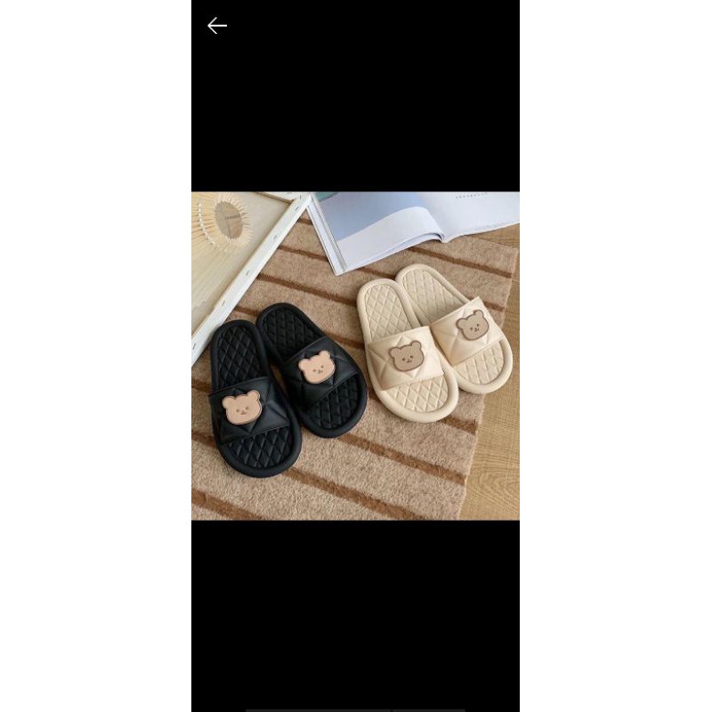 Dép quai ngang in hình gấu ulzzang hot trend hè 2020