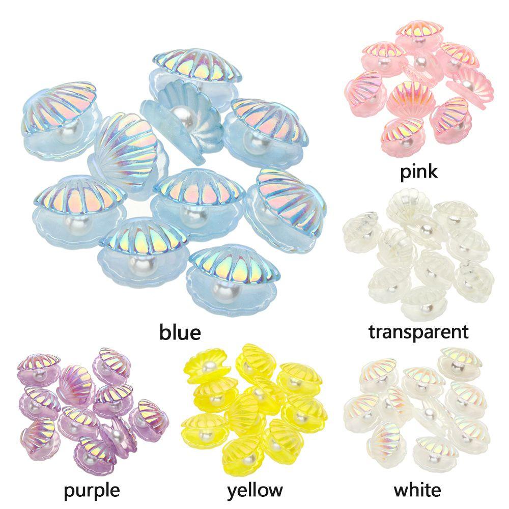 HS Set 10 / 10 Vỏ Sò Bằng Nhựa Resin Làm Trang Sức DIY