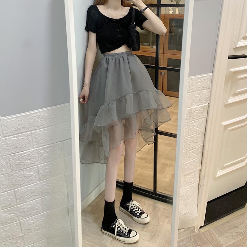 Jiashucheng Chân Váy Chữ A Lưng Cao Dáng Ôm Phong Cách Hàn Quốc Thời Trang Xuân Hè Dành Cho Bạn Nữ