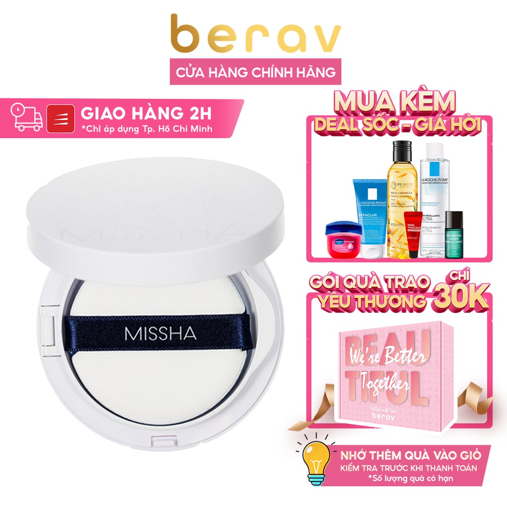 Phấn Nước MISSHA MOIST UP Dưỡng Ẩm Giúp Da Bóng Khỏe Missha Magic Cushion SPF50+ PA+++ 15g ( trắng)
