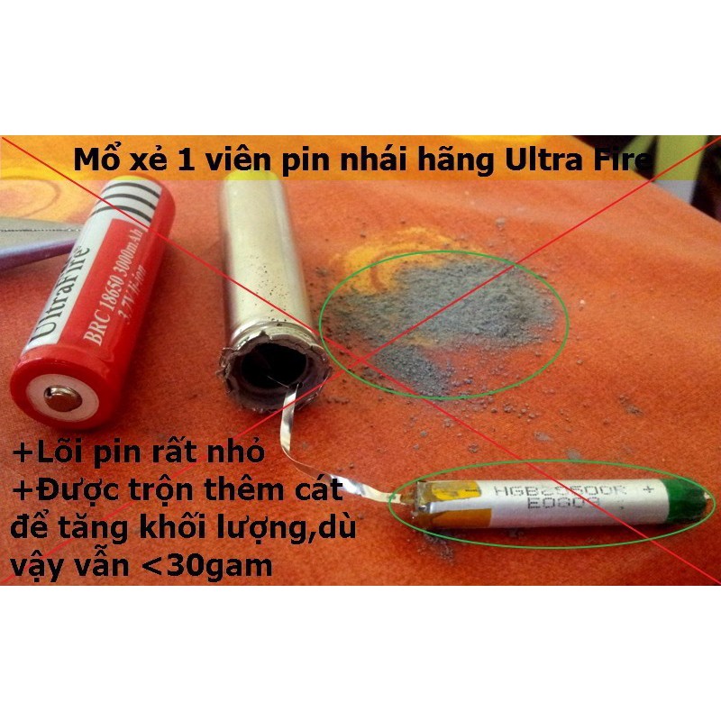 Pin sạc đèn pin 18650,pin sạc