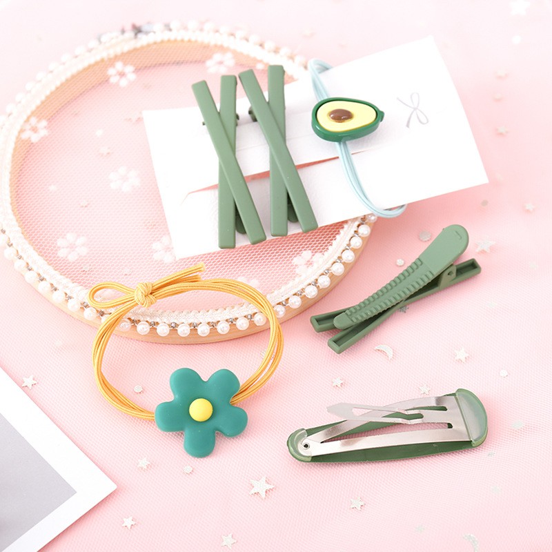 Set 3 kẹp tóc hình quả bơ dễ thương