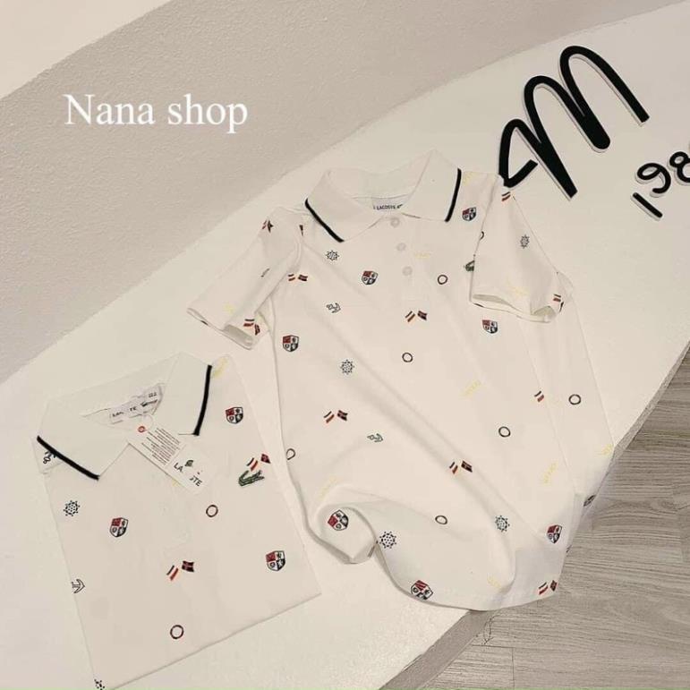 ÁO POLO NỮ MÀU TRẮNG IN HÌNH HỌA TIẾT CHO NỮ