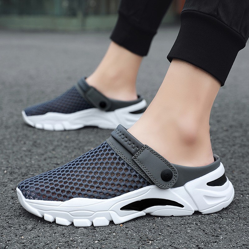 【Hàng Có Sẵn】 Dép Sandal Phối Lỗ Thời Trang Đi Biển Mùa Hè Dành Cho Nam