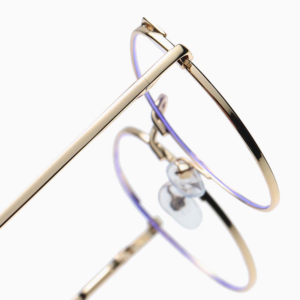 Kính Mát Gọng Kim Loại Chống Ánh Sáng Xanh Phong Cách Hàn Quốc Thiết Kế Thời Trang Cho Nữ