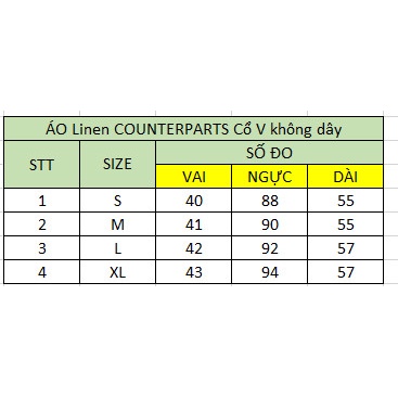 Áo Linen COUNTERPARTS Cổ V Phối Ren Không Dây - 3842