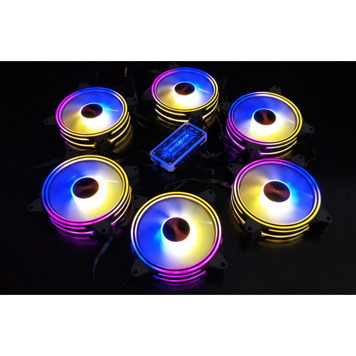 Quạt Tản Nhiệt, Fan Led RGB Coolmoon M1 - Đồng Bộ Hub Coolmoon