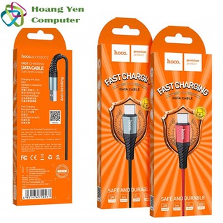 [1M] Cáp Sạc TYPE C Hoco X38 Dài 1M Dây Dù Cho Android - BH 3 Tháng 1 đổi 1 (MÀU SẮC NGẪU NHIÊN) - Hoàng Yến Computer