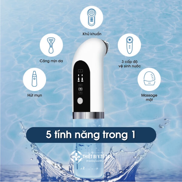 Máy Hút Mụn Làm Sạch Sâu - Super Micro Bubble Face Cleaner - Massage, Dưỡng Ẩm, Sạch Da