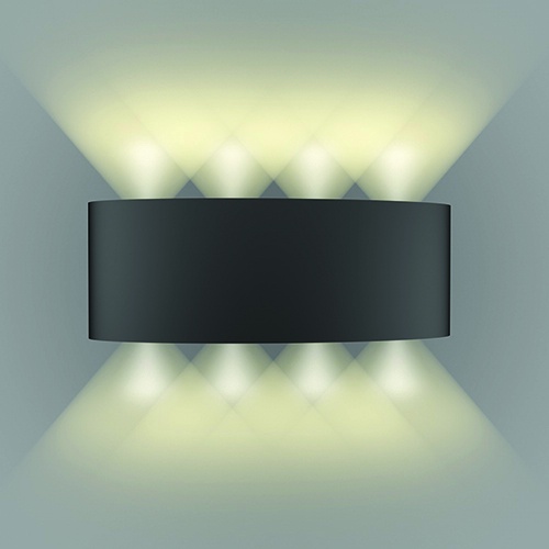 Đèn LED Hắt Tường 2 đầu 6w/8w chiếu 8 chùm tia thân nhôm đúc sơn tĩnh điện Rạng Đông - Bảo hành 1 năm
