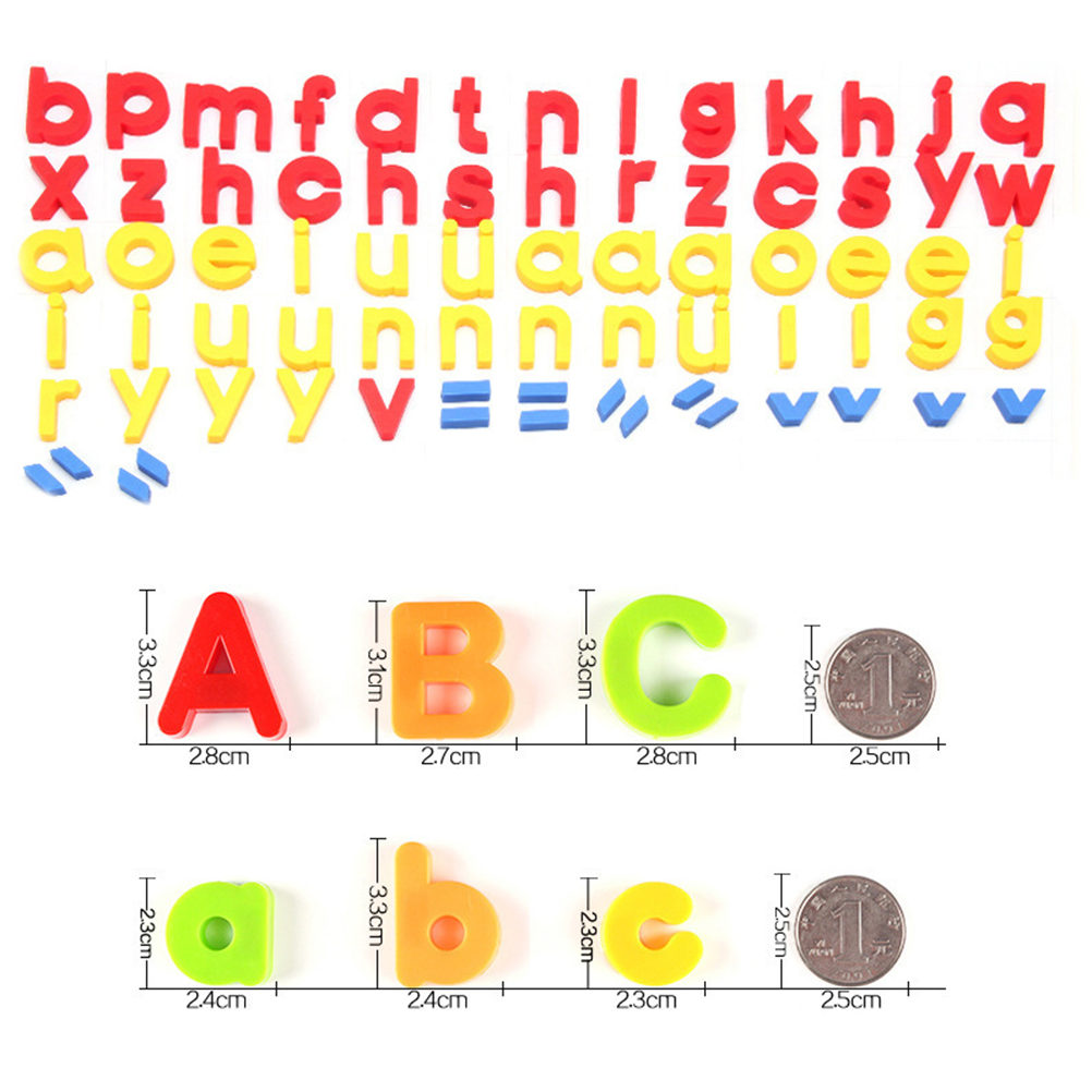 Bộ 80 miếng dán nam châm ZHAN QI TOYS hình chữ cái và số abc 123 bằng nhựa cho bé