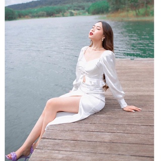 Roseberry - Chân váy dài Elina Rose vải satin