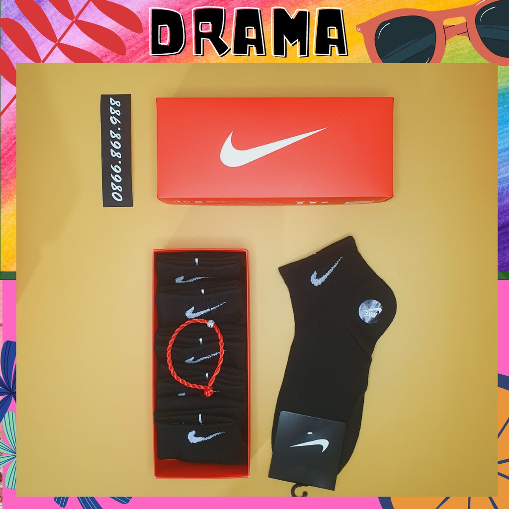 Tất cổ ngắn vớ nam vớ nữ ngắn cổ thể thao Nikei màu trẻ trung năng động thời trang, hộp quà tặng PHỤ KIỆN DRAMA MS025