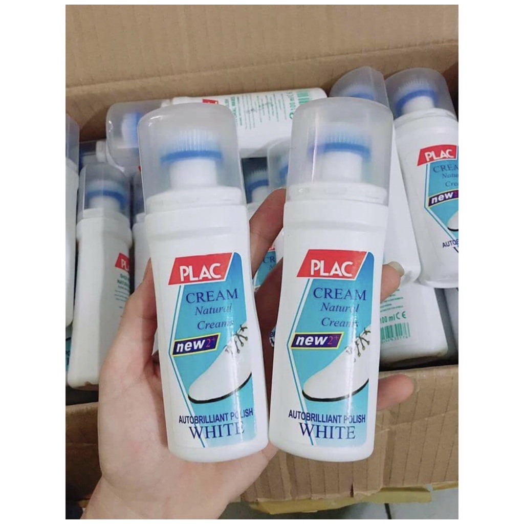 ( sỈ )Chai xịt tẩy trắng giày PLAC có kèm đầu cọ , nước tẩy trắng toàn bộ loại giày,tẩy rửa túi xách