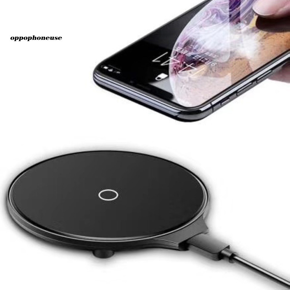 【OPHE】5W/10W Portable Fast Charging Qi Wireless Charger Pad for iPhone X XS 11 Pro Max