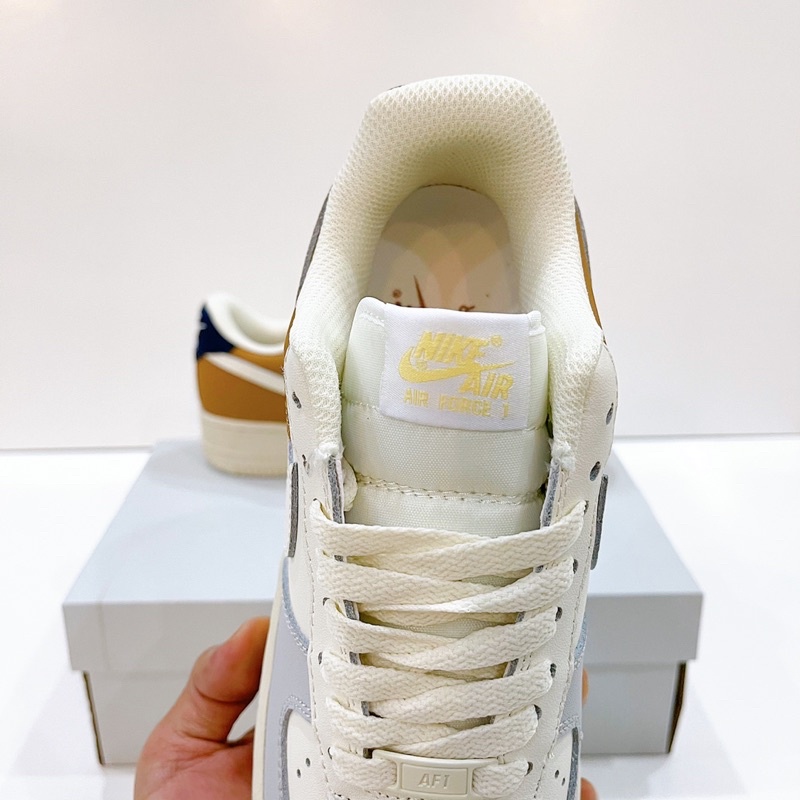 Giày sneaker Air force 1 Sail Cream ( Af1 Nâu Xám ) - Bản chuẩn đẹp fullbox
