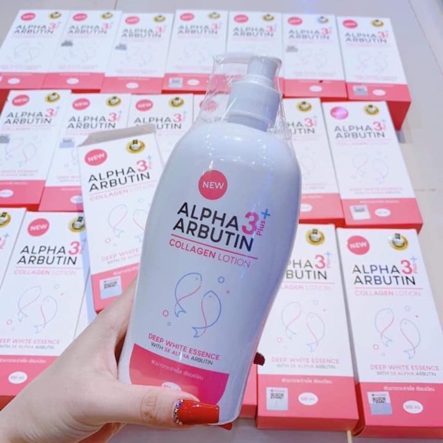Sữa Dưỡng Trắng Da Alpha Arbutin Collagen Lotion 3+ plus Thái Lan Bản Kích Trắng Nhất 500gr