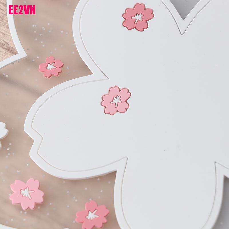 Miếng lót ly chống trượt hình hoa anh đào đáng yêu