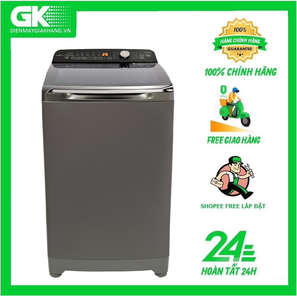 AQW-FR110GT(PS) MIỄN PHÍ CÔNG LẮP ĐẶT Máy giặt Aqua 11 kg AQW-FR110GT(PS)