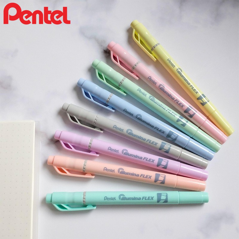 Bút nhớ dòng 2 đầu #Pentel pastel mã SLW11P