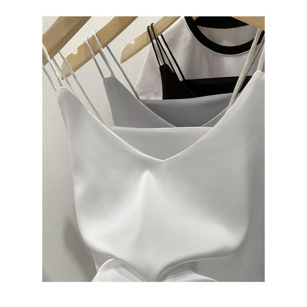 62311 Áo Yếm Màu Trơn Satin Mịn