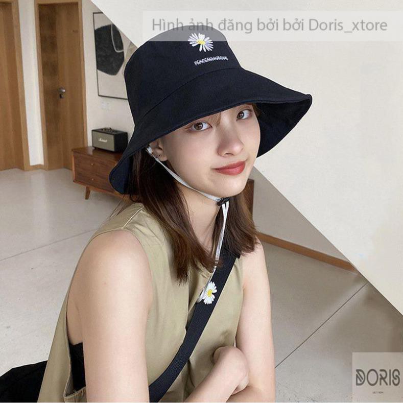 Mũ Bucket💥Nón Bucket Tròn Vành Hoa Cúc Peaceminusone Phong Cách Ulzzang Unisex Doris_xtore Đẹp !