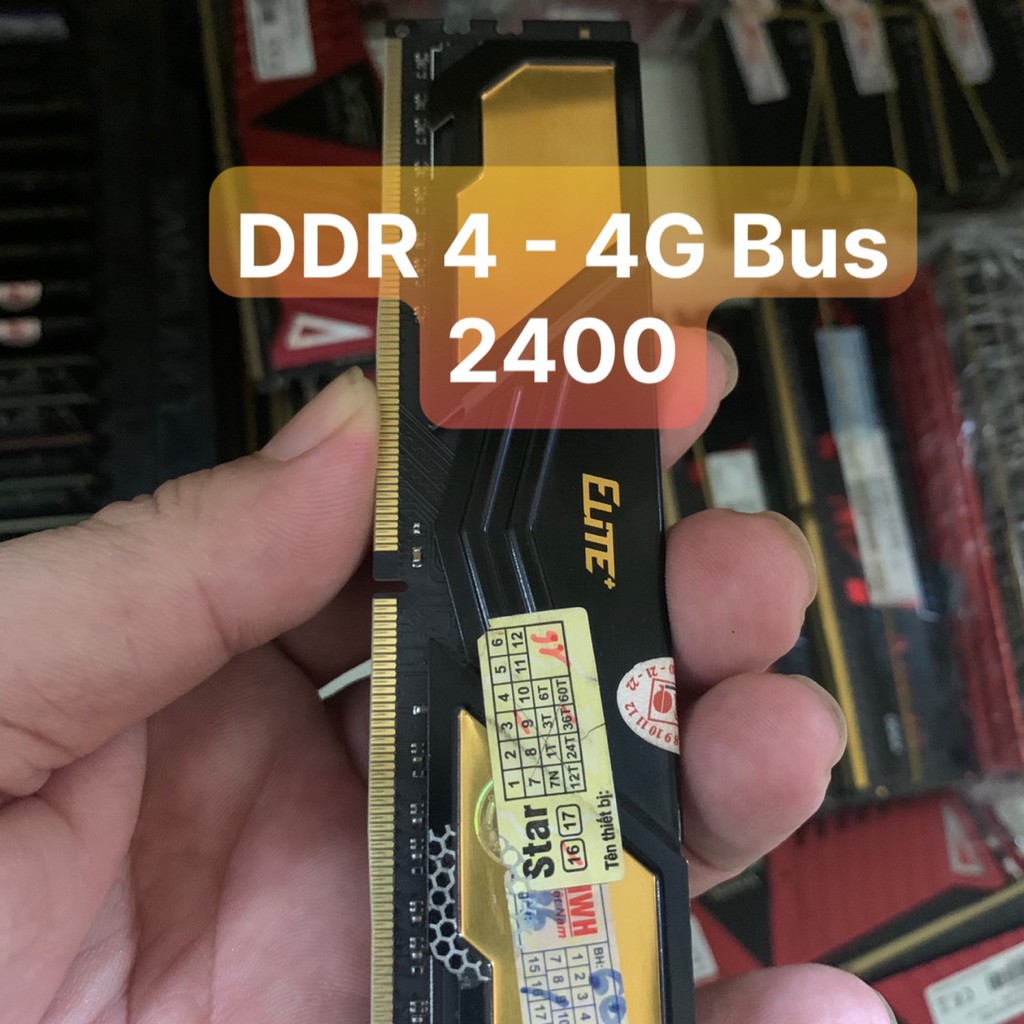 DDR4 Ram 4G - Bus 2133/2400 Team Elite Tản Nhiệt  Chân Ram Đẹp - Vi Tính Bắc Hải