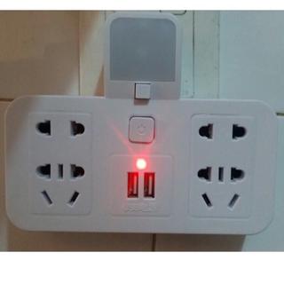 Bộ chia ổ điện 2 cổng USB có đèn