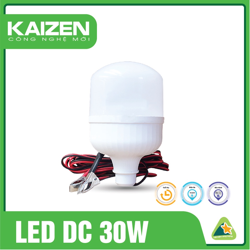 Bóng Đèn Led Kẹp Bình Ắc Quy 12V 30W Kaizen Bảo Hành 12 Tháng