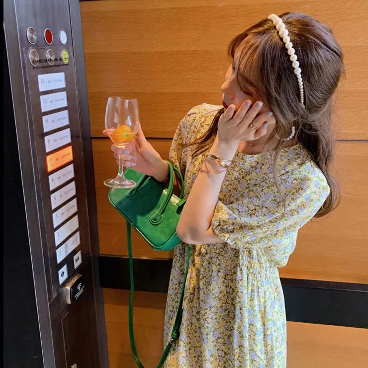 Đầm Hoa Tay Ngắn Thời Trang Dành Cho Nữ