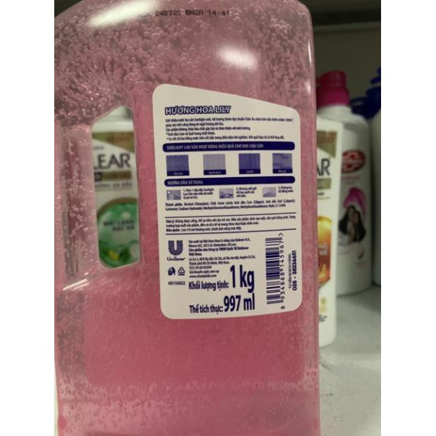 Mẫu mới ] Nước lau sàn Sunlight chai 1kg có 2 mầu như hình
