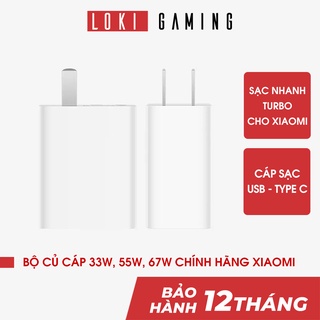 Bộ sạc nhanh Xiaomi 33W 55W 67W chính hãng, Chuẩn sạc mới, sạc siêu nhanh