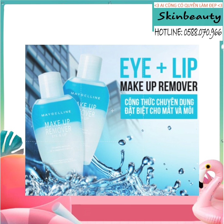 Nước Tẩy Trang Mắt và Môi Chuyên Dụng 2 lớp Maybelline New York Eye & Lip Makeup Remover 40ml Hàng Chính Hãng