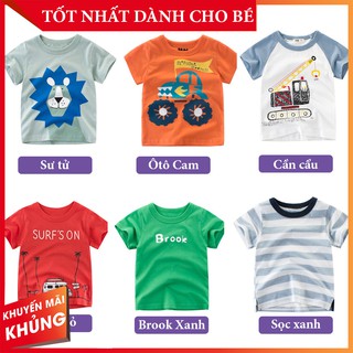 Quần Áo Trẻ Em , Áo thun bé trai in hình vui nhộn , chất liệu thoáng mát dễ phối quần áo, Thời trang trẻ em 2020.