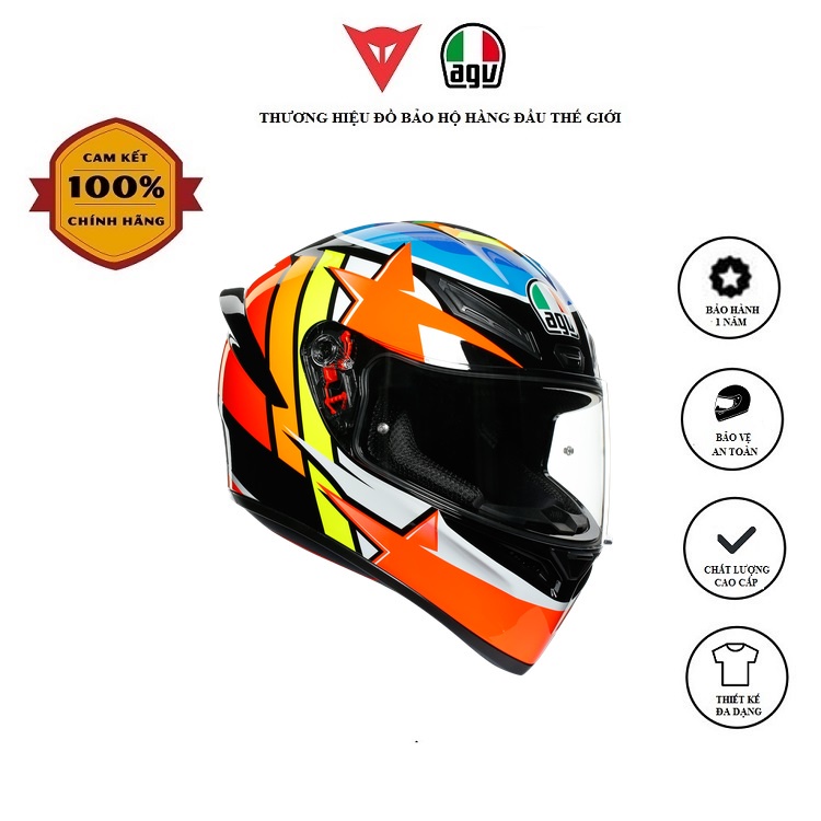 Nón bảo hiểm AGV K1 ASIA FIT RODRIGO - Chính Hãng