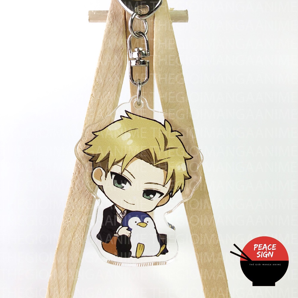 Móc khóa SPY X FAMILY ver NGỒI - GIA ĐÌNH ĐIỆP VIÊN anime chibi mica trong acrylic