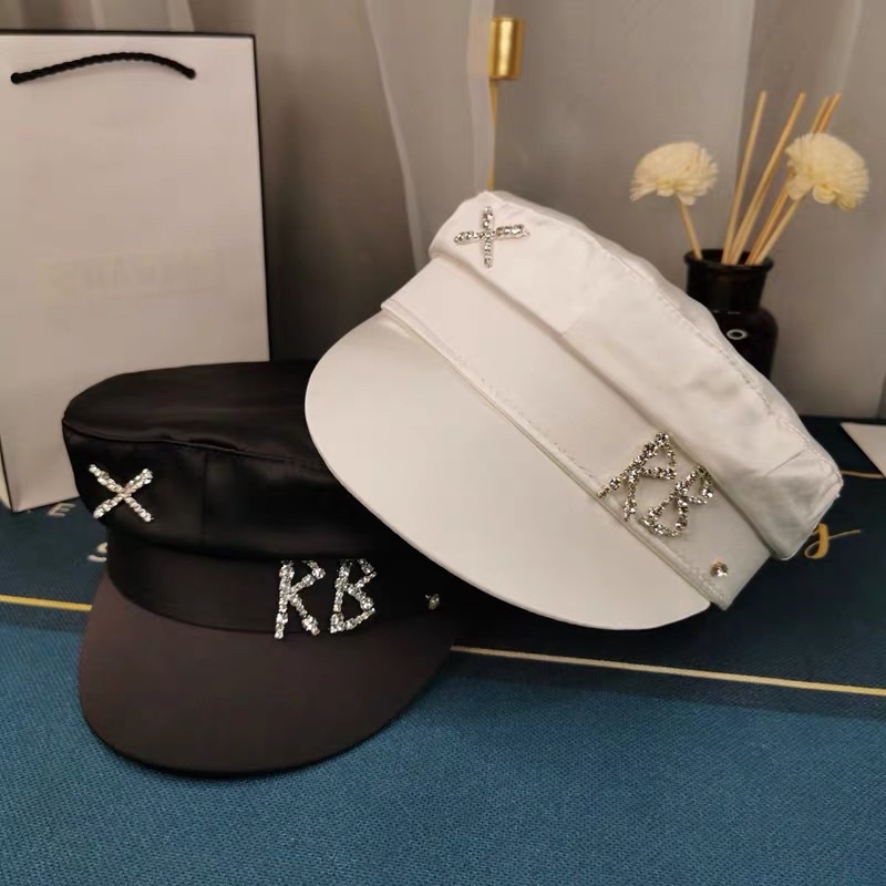 Mũ kepi lụa RB đính đá
