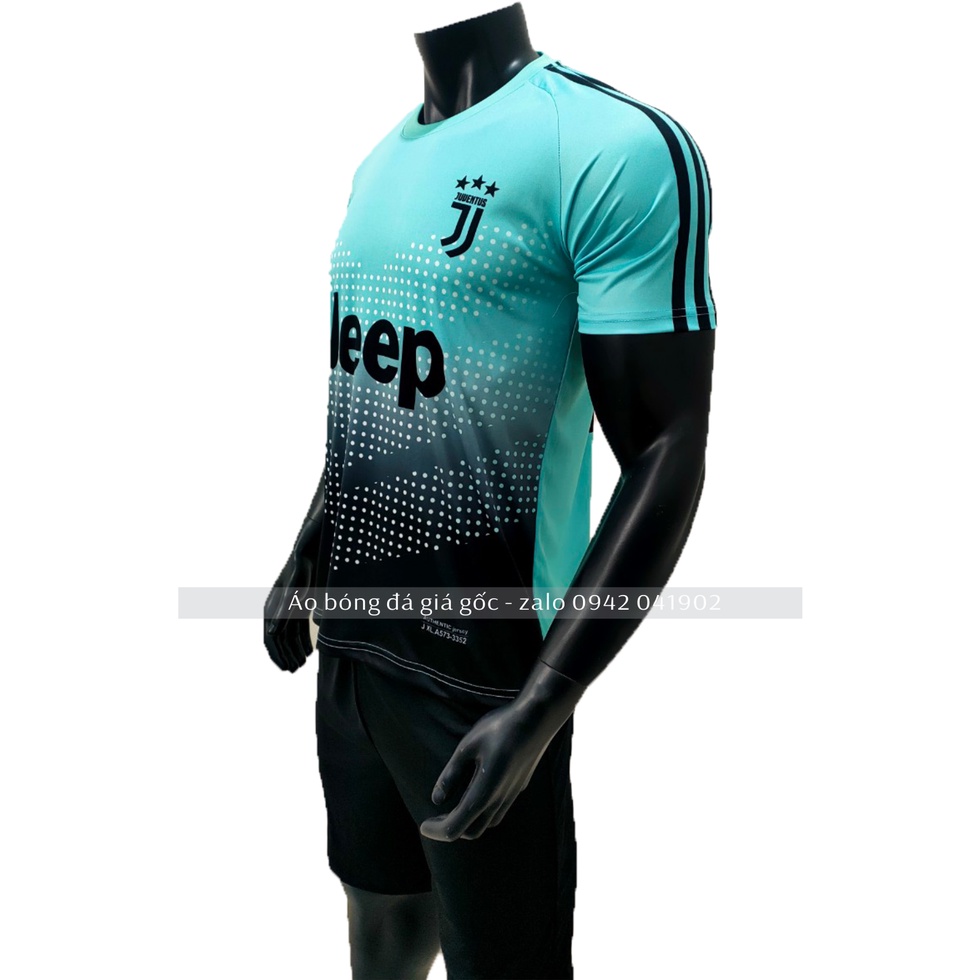 Bộ quần áo bóng đá CLB Juventus xanh đen thun lạnh