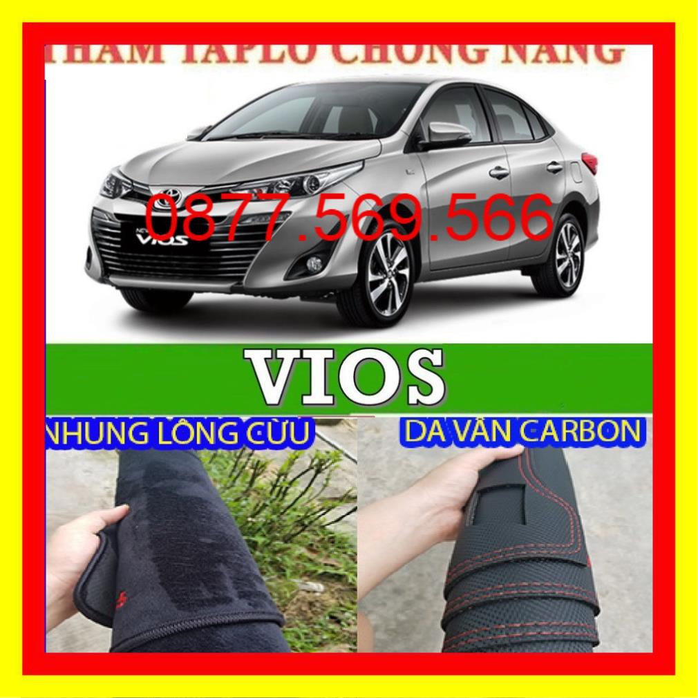THẢM TAPLO TOYOTA VIOS 2008-2009-2010-2011-2012-2013-2014-2015-2016-2017-2018-2019-2020-2021 DA-NHUNG LÔNG CỪ