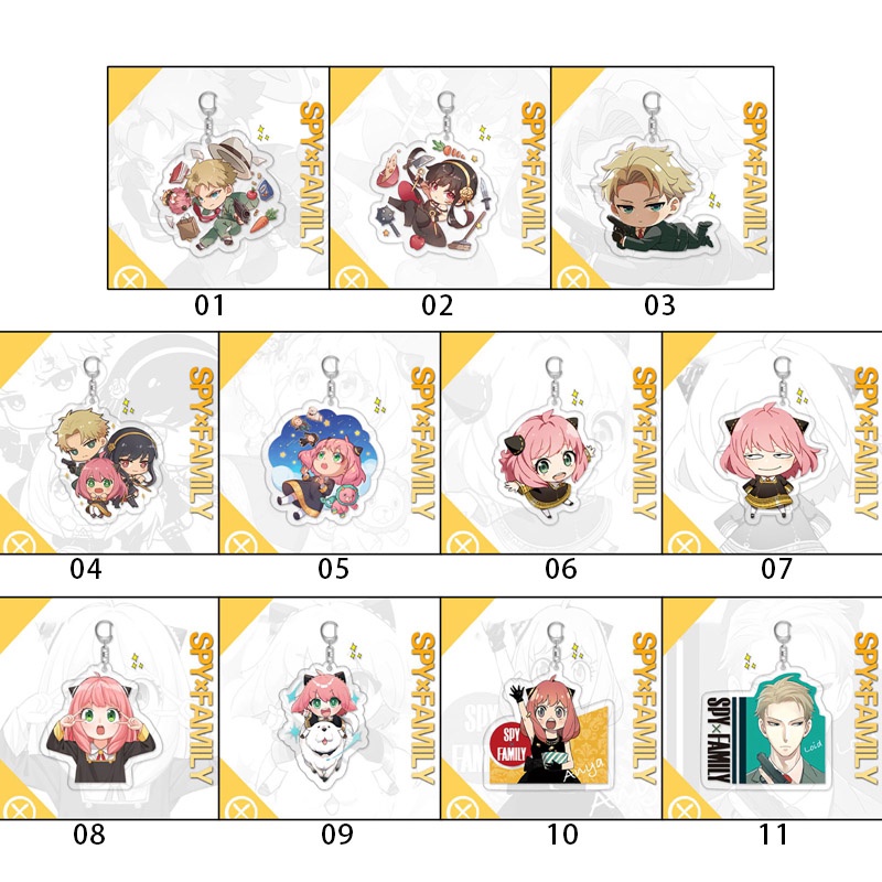 Móc Chìa Khóa Hình Nhân Vật Loyor Anya Yor Hoạt Hình Anime Spy X Family Bằng Acrylic