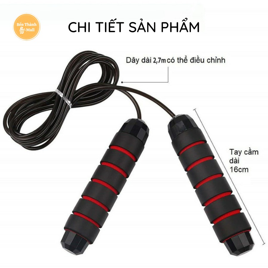 ✈️  Dây Nhảy Tập Thể Dục, Dây Lõi Thép Điều Chỉnh Được Độ Dài