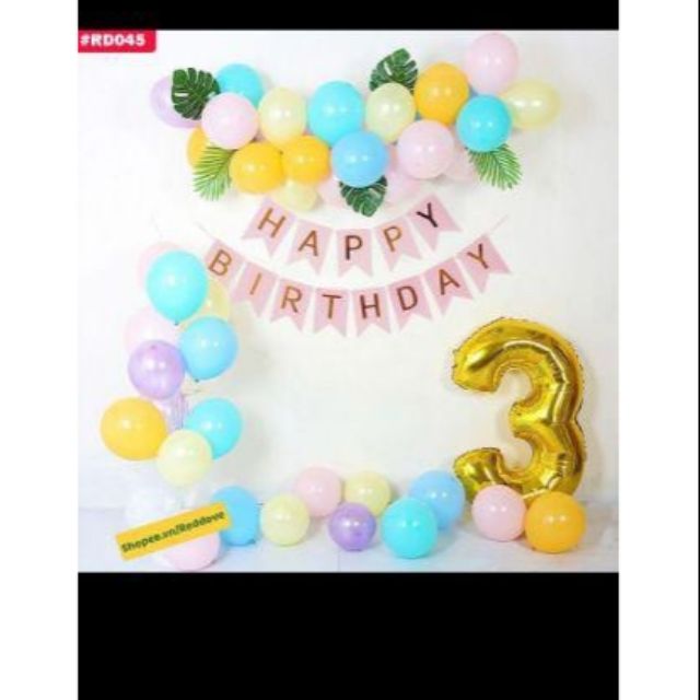 Set bóng trang trí sinh nhật đủ món như hình chỉ 139k