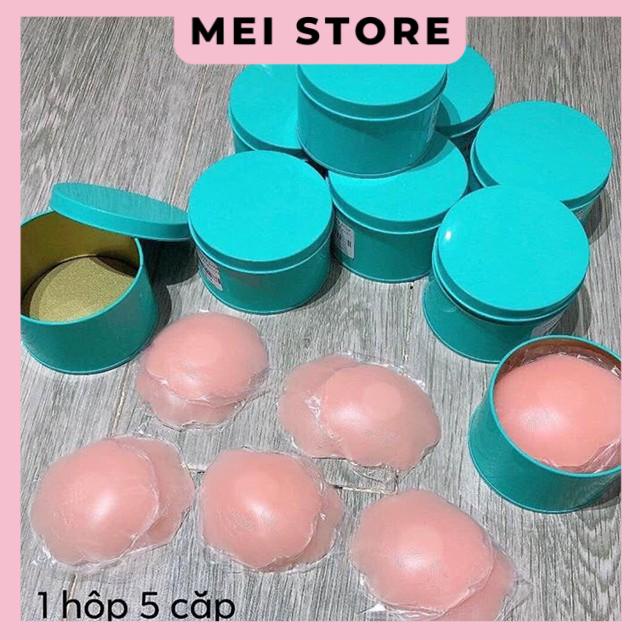 Miếng dán ngực silicon hộp sắt (5 đôi)