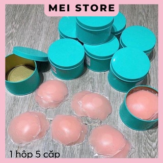 Miếng dán ngực silicon hộp sắt (5 đôi)