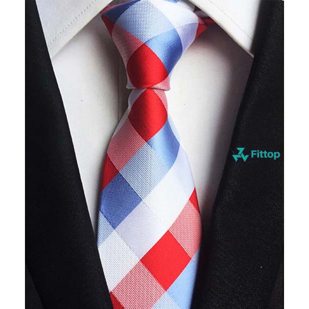 Cà Vạt Nam Caro Công Sở Sự Kiện Trẻ Trung 8cm  FITTOP CAVAT-021