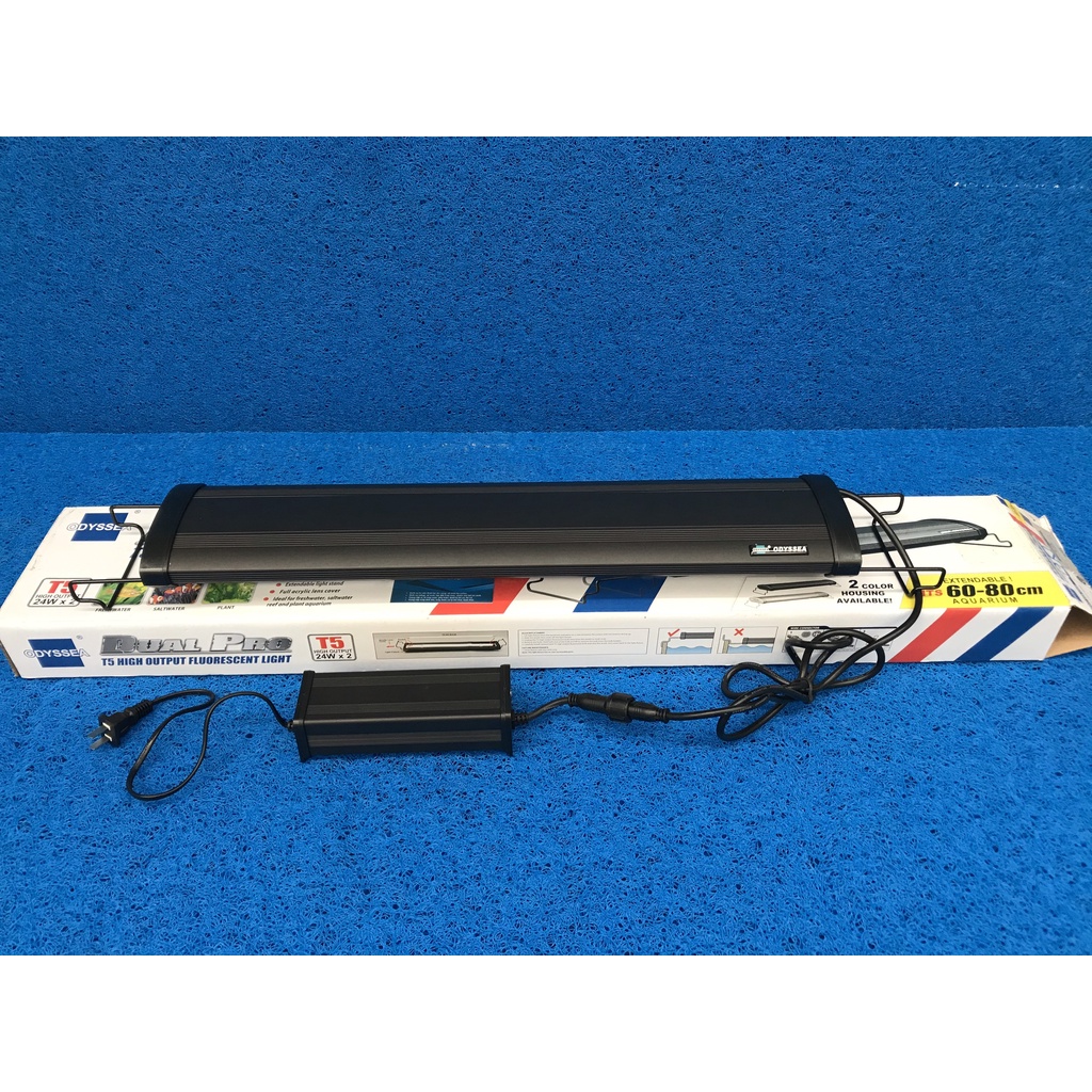 Đèn Led Máng Odyssea T5HO 2 Hàng Bóng Trắng. Đèn Trang Trí Bể Cá Cảnh, Bể Cá Rồng, Có Công Tắc Bật Tắt Đèn