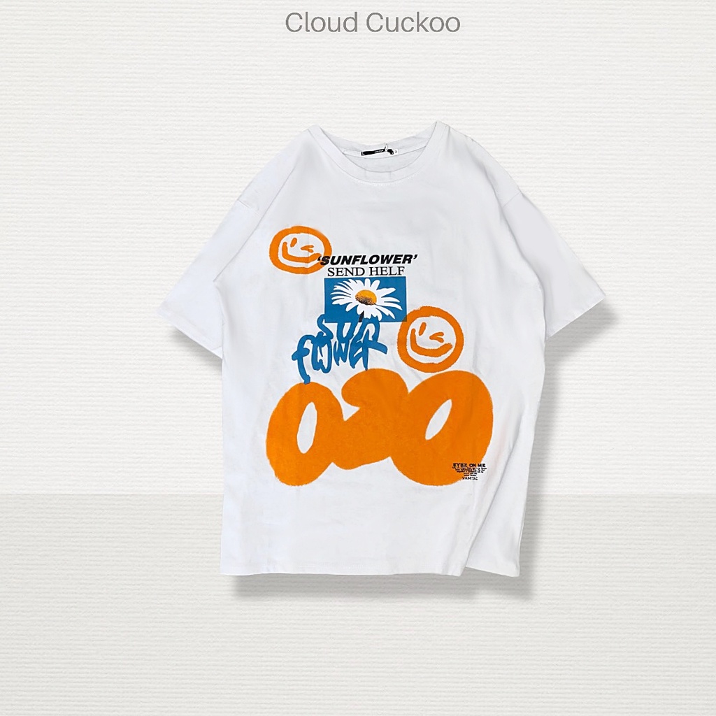 Áo Thun Unisex Họa Tiết Hoa Cúc Chất Cotton Bền Đẹp - Mã số: P23094