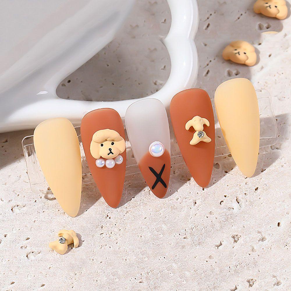 Phụ Kiện Trang Trí Móng Nghệ Thuật DIY Hình Đầu Chó Hoạt Hình Đáng Yêu