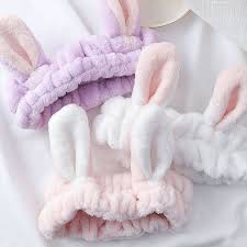 Băng đô rửa mặt, trang điểm hình tai thỏ dễ thương Store4girls